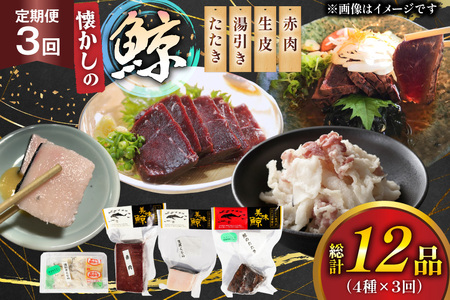 鯨肉 3回定期便 懐かしの 鯨 4種 食べ比べセット [平戸口吉善商店 長崎県 平戸市 hr42bgy390047]