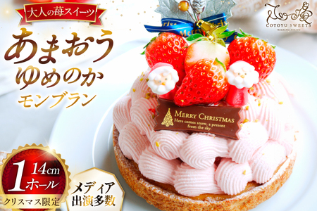 【期間限定】 いちご あまおう ゆめのか モンブラン タルト 1ホール 14cm [心優-Cotoyu Sweets- 長崎県 平戸市 hr42bgy420021]