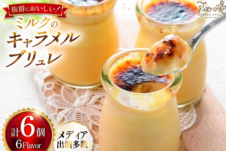 キャラメル ブリュレ プリン 6種×1個 計6個 セット [心優-Cotoyu Sweets- 長崎県 平戸市 hr42bgy420041]