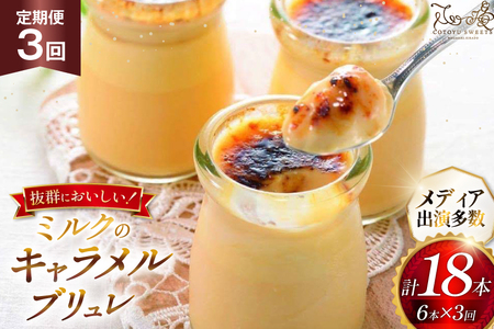 キャラメル ブリュレ プリン 6種×1個 計6個 セット 3回 定期便 総計18個 [心優-Cotoyu Sweets- 長崎県 平戸市 hr42bgy420116]