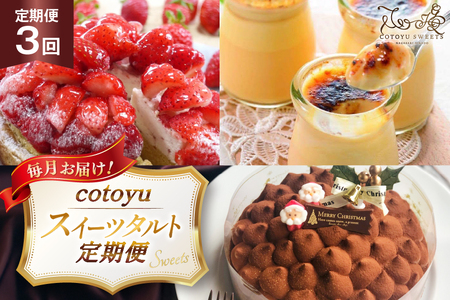 タルト ケーキ スイーツ 食べ比べ 3回 定期便 [心優-Cotoyu Sweets- 長崎県 平戸市 hr42bgy420469]