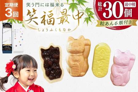 和菓子 もなか 笑福 最中 手作り キット 10個分 3回 定期便 計30個分 [牛蒡餅本舗熊屋 長崎県 平戸市 hr42bgy420447]