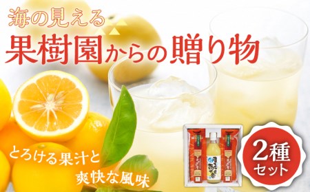 海の見える果樹園からの贈り物 2種[善果園][KAA127]/ 長崎 平戸 飲料 ジュース 柑橘 酢