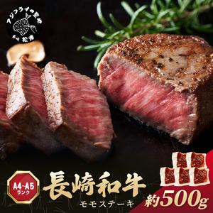 [A4〜A5]長崎和牛モモステーキ 約500g(100g×5p)[B2-156]牛肉 和牛 長崎和牛 おすすめ ジューシー 焼き肉 ステーキ モモ 美味しい