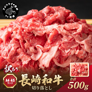 訳あり![A4〜A5]長崎和牛切り落とし500g( 牛肉 おすすめ 長崎和牛 バーベキュー 焼肉 切り落とし 冷凍 国産 送料無料 赤身 )