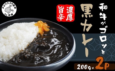 和牛がゴロッと黒カレー 200g×2P ( カレー 和牛 和牛カレー 冷凍 簡単 )
