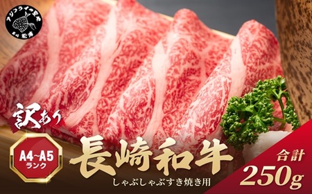 訳あり![A4〜A5]長崎和牛しゃぶしゃぶすき焼き用(肩ロース肉・肩バラ・モモ肉)250g( 牛肉 和牛 おすすめ しゃぶしゃぶ すき焼き 牛肉 冷凍 国産 送料無料 肉 プレゼント お取り寄せ 美味しい )