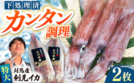 [特大] 剣先 イカ ( 生 冷凍 )2枚 [WAB027] 剣先イカ冷凍いか