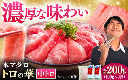 対馬産 本マグロ 中トロ200g ≪対馬市≫【桐谷商店】 トロの華 対馬 新鮮 マグロ 中トロ トロ 鮪 刺身[WAQ119]