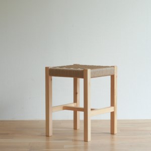 対馬ヒノキのスツール（ベージュ）  [WAL014]
