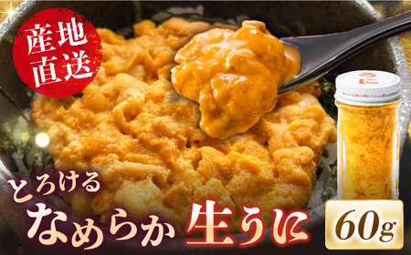 数量限定!壱岐の生うに 60g×1本[壱岐市][大幸物産] うに ウニ 生 ウニ うに丼 ウニ丼 海産物 海鮮丼 魚貝 魚介 濃厚 濃厚 うに丼 ウニ丼 海産物 海鮮丼 魚貝 魚介 17000円 17000 [JEH024] 九州