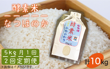 [先行予約][全2回定期便]酵素米(なつほのか)5kg[2026年1月以降順次発送]お米 ご飯 健康 栄養 米[JDG006] 九州