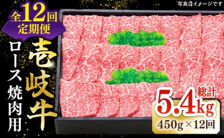 [全12回定期便] 特選 壱岐牛 ロース 450g(焼肉)[壱岐市][太陽商事][JDL063] 360000 360000円 36万円 肉 和牛 牛肉 黒毛和牛 ロース 焼肉 焼き肉 用 焼き肉用 霜降り 赤身 薄切り うす切り 牛 牛肉 定期便 肉 和牛 黒毛和牛 霜降り 赤身 薄切り うす切り 牛 