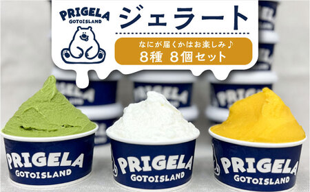 ジェラート 8個セット 8種 お取り寄せ スイーツ アイスクリーム 食べ比べ 五島市/PRIGELA 