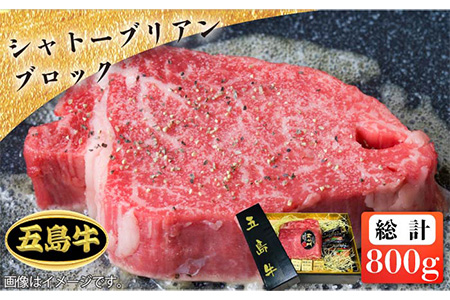 [日時指定必須]五島 牛 シャトーブリアン ブロック 約800g[鬼岳牧場] 