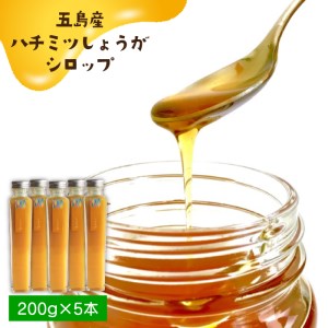 五島産ハチミツしょうがシロップ5本セット 五島市/びんづめ専門店くまごろう [PAN008]
