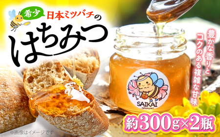 [希少な日本ミツバチ] 国産 蜂蜜 約600g(約300g×2瓶) 〜西海からの贈り物〜[おばま養蜂農園][CFY002] 長崎 西海 蜂蜜 はちみつ ハチミツ はちみつ ハチミツ 国産 