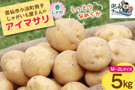 [期間限定発送] じゃがいも アイマサリ 5kg [宅島ファーム 長崎県 雲仙市 item1170] 野菜 ジャガイモ 5キロ 馬鈴薯 春じゃが 長崎県産 期間限定