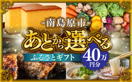 [あとから選べる]南島原市 ふるさとギフト 40万円分 / 寄付 あとから寄附 ギフト セレクト チョイス 選べる 長崎県 駆け込み寄附 後 後 セレクト 先に寄付 40万円 400000円 