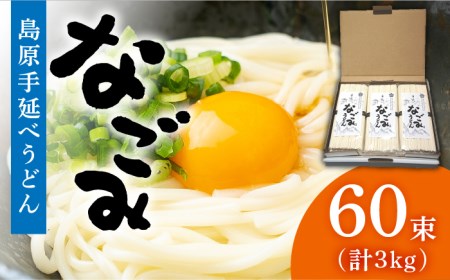 田中製麺 島原手延べうどん 「なごみ」 50g×60束 計3kg 細麺 麺 乾麺 ギフト / 贅沢宝庫/ 長崎県 南島原市[SDZ027]