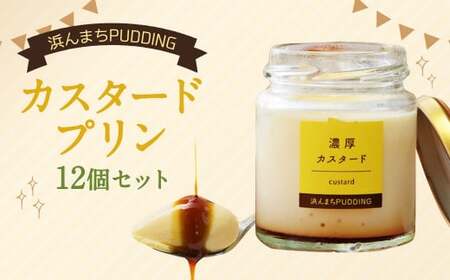 [2025年6月発送]浜んまちPUDDING カスタードプリン 12個 セット プリン スイーツ お菓子 おやつ