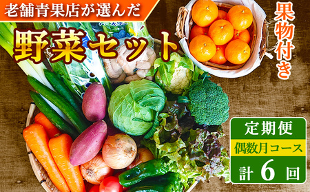 [定期便 偶数月コース]野菜のプロ40年が届ける 厳選野菜セット! 野菜・フルーツ 15〜16品目 詰め合わせ