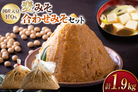 味噌 麦みそ 1kg 合わせみそ 900g [大渡商店 長崎県 東彼杵町 hs42bag590005] 減塩 手作り みそ ミソ 麦 合わせ味噌 詰め合わせ セット 調味料