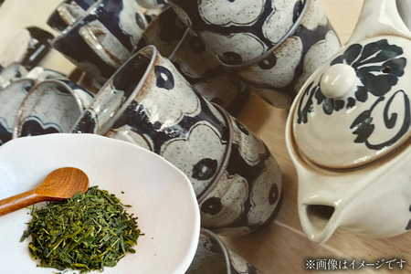 急須 緑茶 茶葉 湯呑 ペア 急須 1.5号 約280ml 湯呑 約200ml 2個 緑茶 100g 3袋 計300g [文珠会 障害者支援施設 常明園 長崎県 東彼杵町 hs42bag350003] 急須 お茶の葉 湯飲み