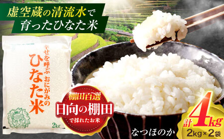 ひなた米 4kg(2kg×2袋)[OCM009]米 精米 小分け米 高級米