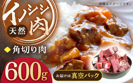 ジビエ 天然イノシシ肉 角切り肉 600g(カレー・シチュー)[照本食肉加工所] [OAJ013] / 猪 猪肉 いのしし イノシシ ジビエ いのしし 長崎県猪 川棚町産 ぼたん鍋用い 九州産 じびえ 