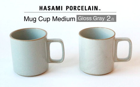 [波佐見焼 HASAMI PORCELAIN]マグカップ グロスグレイ 2点セット 食器 皿[東京西海][ハサミポーセリン][DD196] 波佐見焼