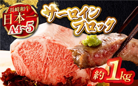 長崎和牛サーロインブロック 約1kg[株式会社MEAT PLUS][MG05]