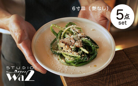 【波佐見焼】KINU 6寸皿 5点セット（艶なし）【studio wani】[MB84]