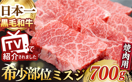 A5ランク 焼肉用 鉄板焼 ウデ みすじ 700g スライス 長崎和牛 [肉のあいかわ][NA47] 肉 牛肉 赤身 焼肉 バーベキュー BBQ