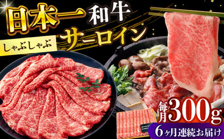 【6回定期便】【厳選部位】A4-A5 長崎和牛 サーロイン しゃぶしゃぶ すき焼き用 300g [DBS095]