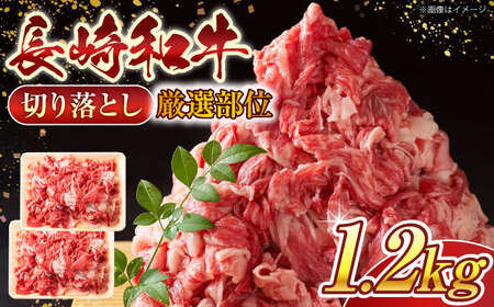 【A4~A5】長崎和牛切り落とし　1.2kg(600g×2p）【株式会社 MEAT PLUS】[QBS007]