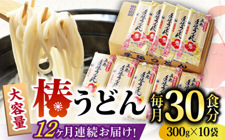 【全12回定期便】椿うどん300g×10袋 五島うどん 保存食[RAO018] うどん 五島うどん 麺 うどん 五島うどん 麺 うどん 五島うどん 麺 うどん 五島うどん 麺九州 長崎