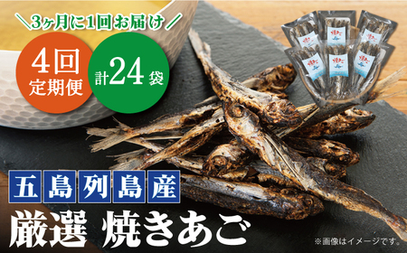 [年4回定期便]3ヶ月に1回お届け 焼きあご 100g×6袋[新魚目町漁業協同組合][RBC006] だし 出汁 あごだし 定期便 だし 出汁 あごだし 定期便 だし 出汁 あごだし 定期便九州 長崎