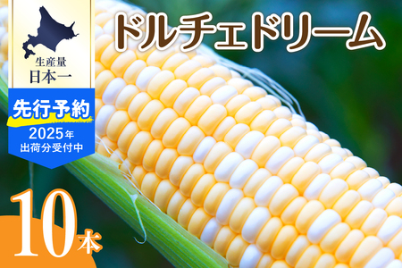 [先行予約][2025年産]北海道十勝芽室町 とうもろこし バイカラー ドルチェドリーム 10本 とうもろこし トウモロコシ 北海道 十勝 芽室町 生 野菜 人気 キャンプ飯 BBQ ソロキャン お取り寄せ me002-024c-25