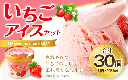 弘乳舎 いちごアイス 30個セット 合計3.3L アイスクリーム カップアイス アイス 大容量 ファミリーパック