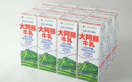 [6ヶ月定期便]大阿蘇牛乳 1L×12本(×6回) 合計72L らくのうマザーズ 常温保存 成分無調整牛乳 生乳100%使用 乳飲料 乳性飲料 ロングライフ 長期保存 送料無料