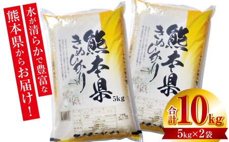 [令和7年産] ≪新米≫ 熊本県産 きぬひかり10kg (5kg×2袋) お米 白米 米 ヒノヒカリ 精米 国産 熊本県産 九州