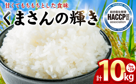 【先行予約】《令和7年産》くまさんの輝き 5kg×2袋 合計10kg  熊本県 八代市産 米 お米 精米 白米 国産 【2025年11月下旬より順次発送】