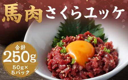 馬肉 さくらユッケ 250g ( 50g ×5パック ) 肉 お肉 馬 桜 桜ユッケ さくら ユッケ 生 生ユッケ 冷凍