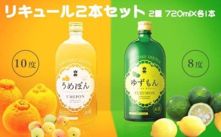 白岳 リキュール 2本 セット お酒 アルコール うめぽん ゆずもん 本格 米 焼酎 贈答用 ギフト