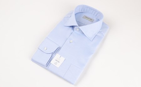 EASY CARE 43(LL)-86 青ツイルワイド HITOYOSHIシャツ