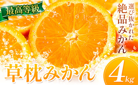 草枕みかん 約4kg [11月上旬-12月上旬頃出荷]熊本県 荒尾市 フルーツ 柑橘 みかん ミカン 草枕 デザート 送料無料