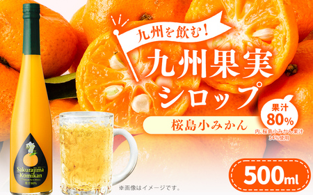 九州を飲む!九州果実 シロップ 桜島小みかん 500ml 1本 約25杯分 みかん フルーツ 果物 ジュース