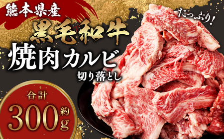 熊本県産黒毛和牛 焼肉 カルビ 切り落とし 約300g(1パック) 牛肉 肉