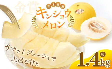 熊本県たまな産 キンショウ メロン 2玉 ( 約 1.4kg ) | フルーツ 果物 くだもの 旬 メロン キンショウメロン 熊本県 玉名市